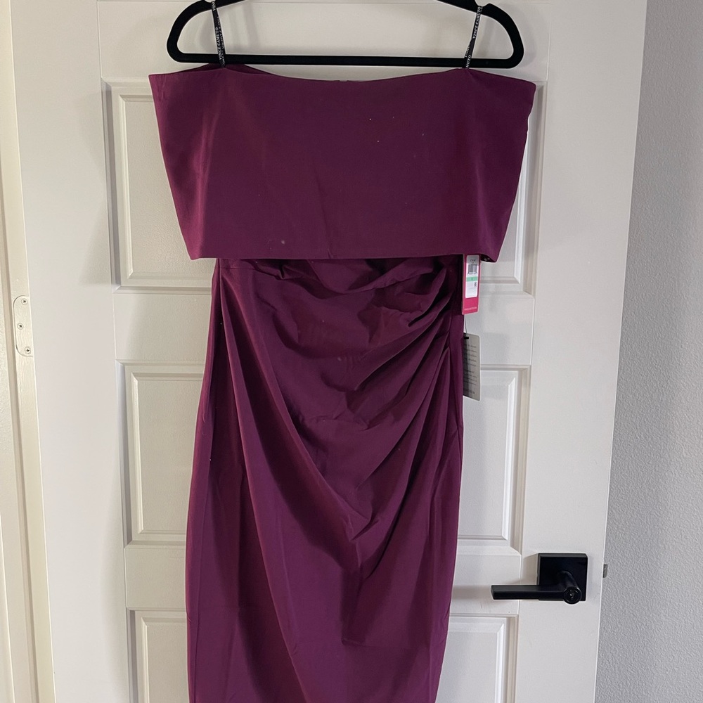Vince Camuto Purple Ruched Sheath Dress